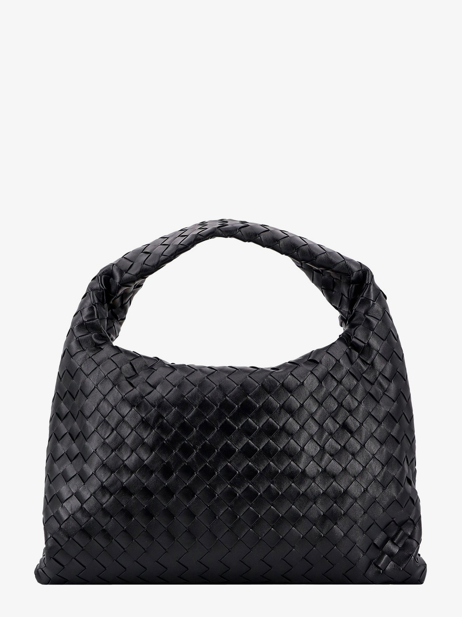 Bottega Veneta Hop Leather Shoulder Bag With Intrecciato Motif
