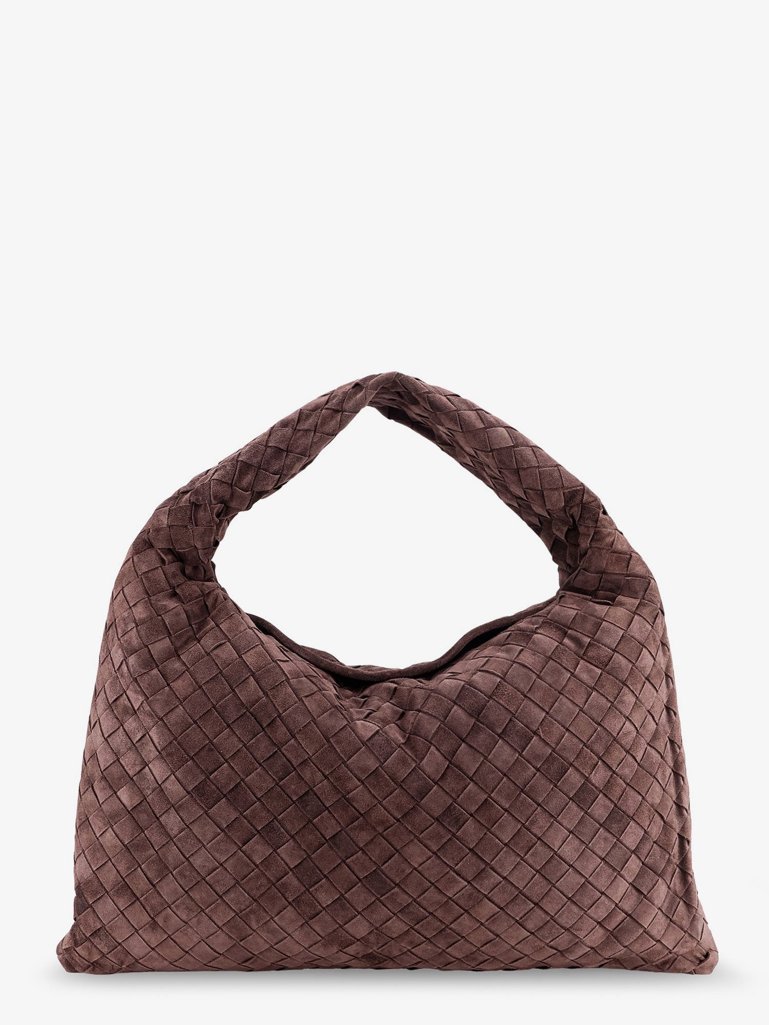 Bottega Veneta Hop Leather Shoulder Bag With Intrecciato Effect