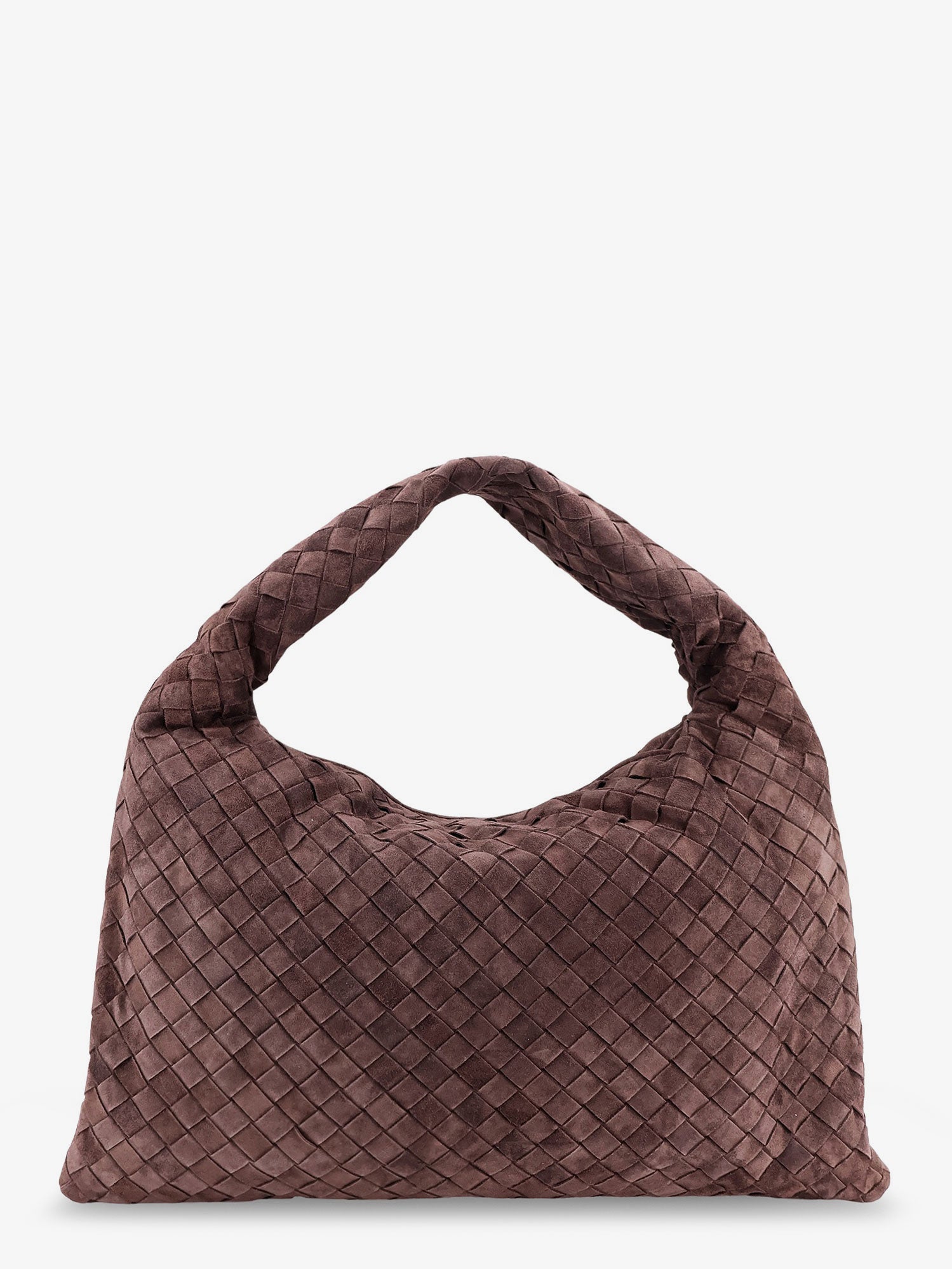 Bottega Veneta Hop Leather Shoulder Bag With Intrecciato Effect