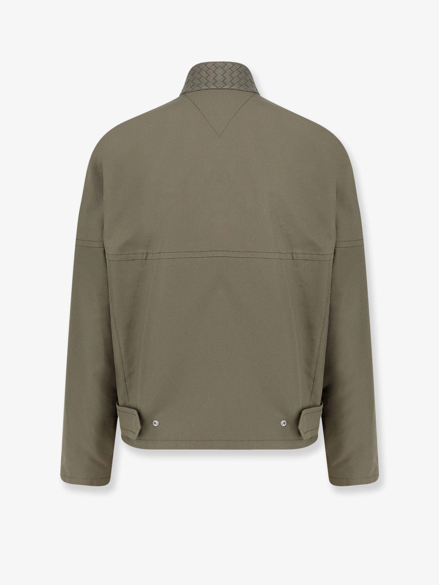 Bottega Veneta Cotton Jacket With Intrecciato Leather Detail