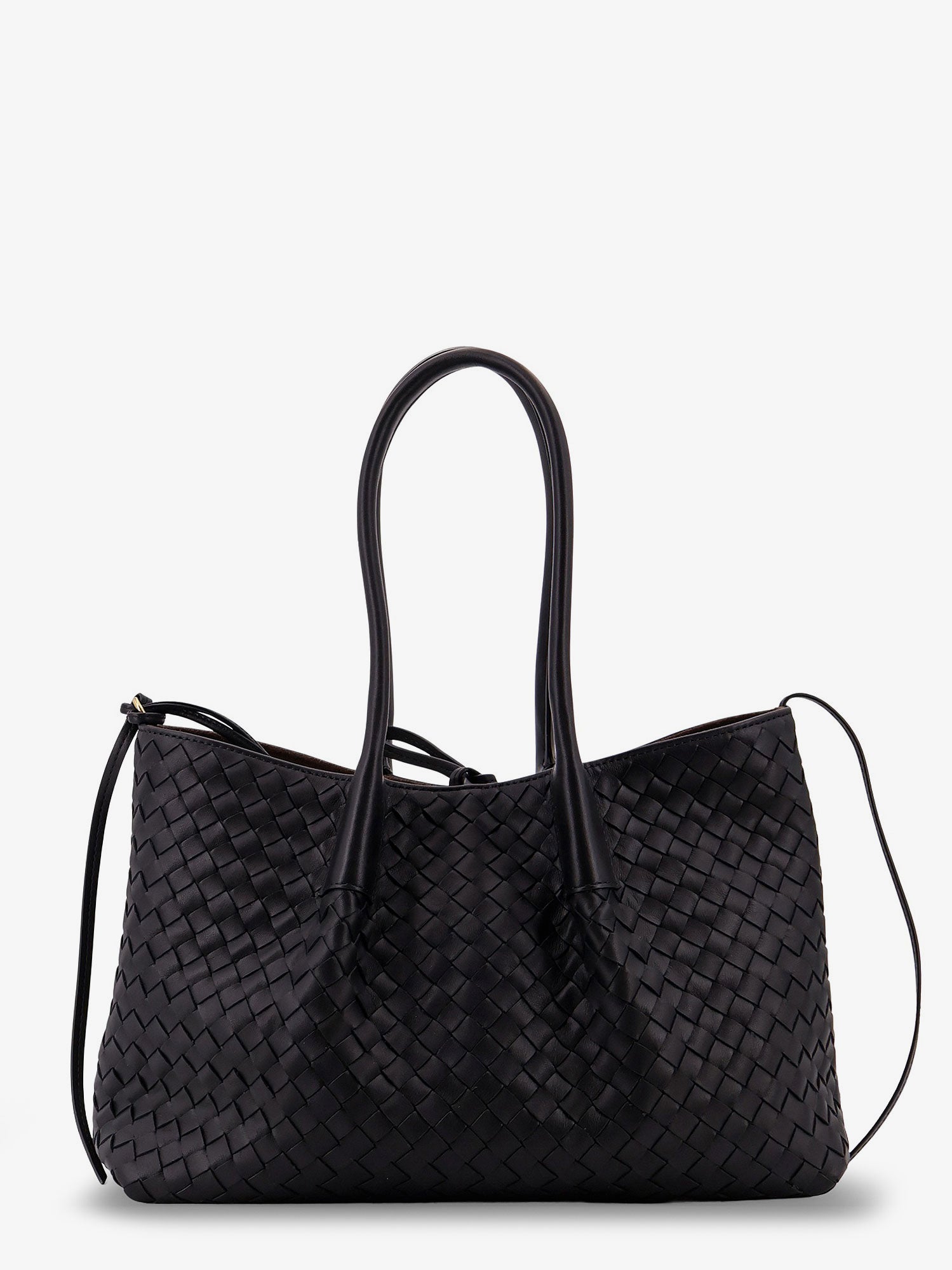 Bottega Veneta Pinacoteca Leather Handbag With Intrecciato Motif