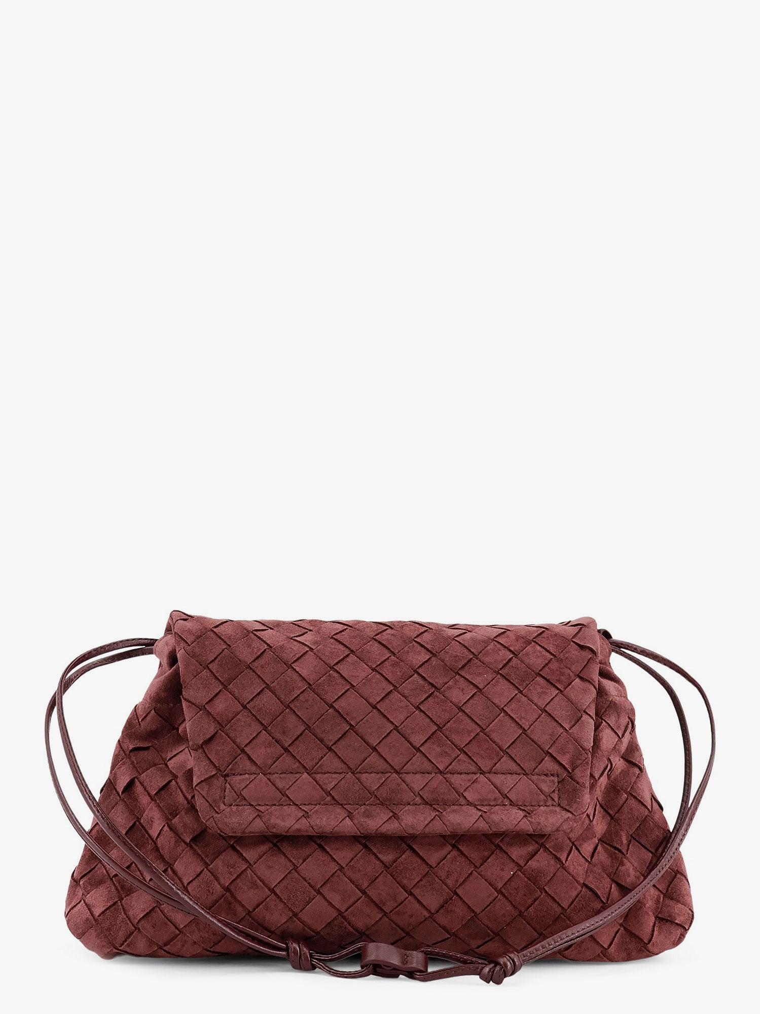 Bottega Veneta Suede Giorno Crossbody Bag With Intrecciato Motif