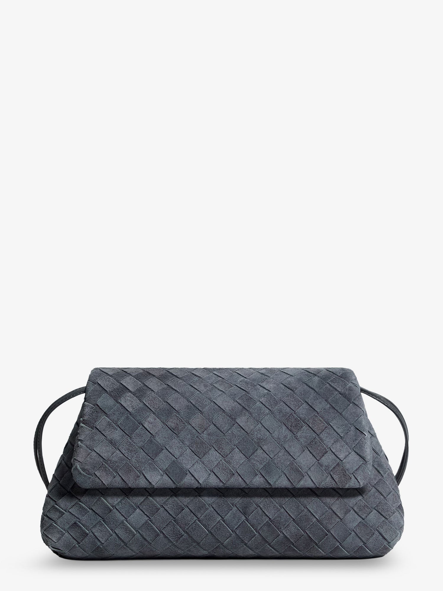 Bottega Veneta Giorno Suede Shoulder Bag With Intrecciato Motif