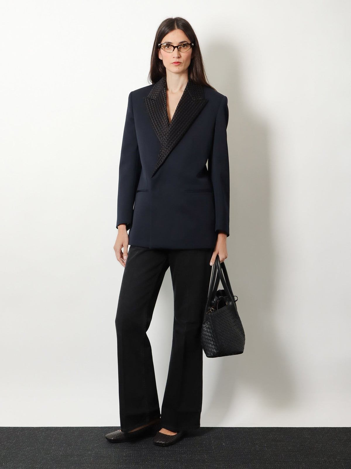 Bottega Veneta Wool Blazer With Intrecciato Detail