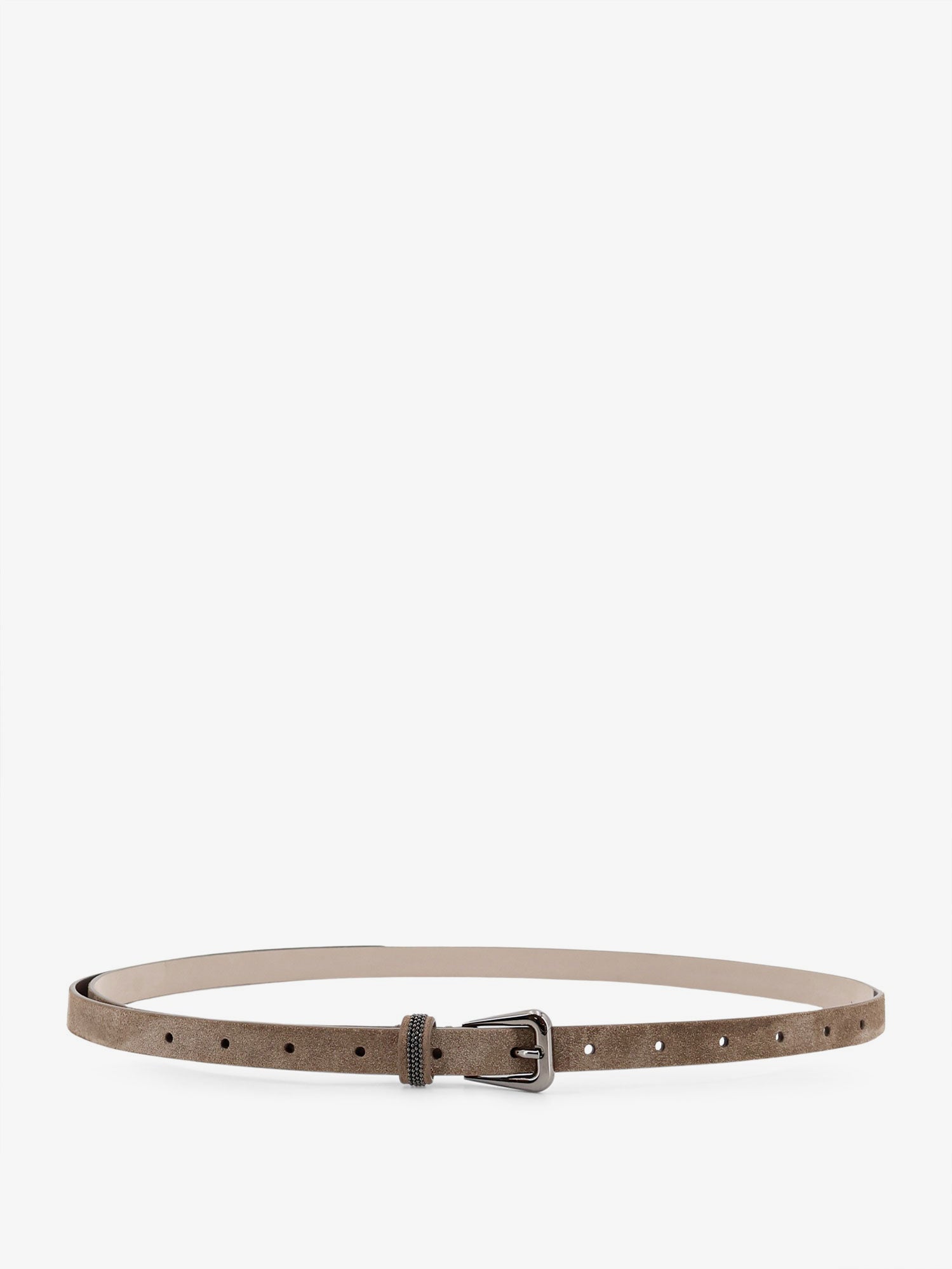 Brunello Cucinelli Suede Belt With Monili Details