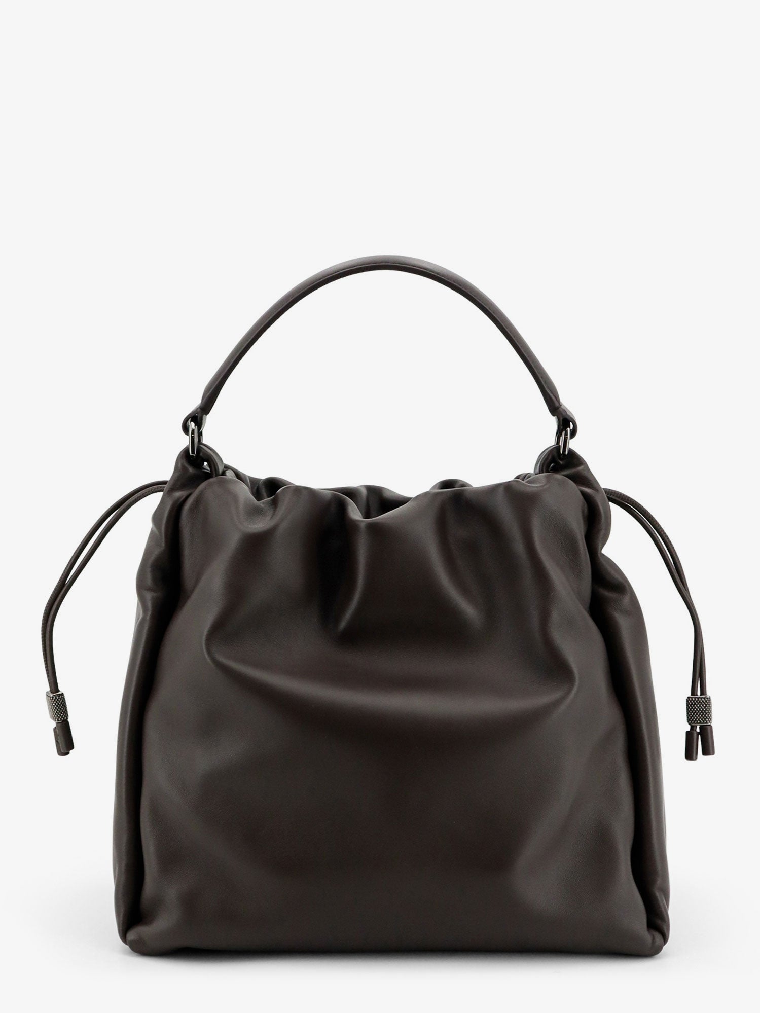 Brunello Cucinelli Bucket Mellow Leather Shoulder Bag