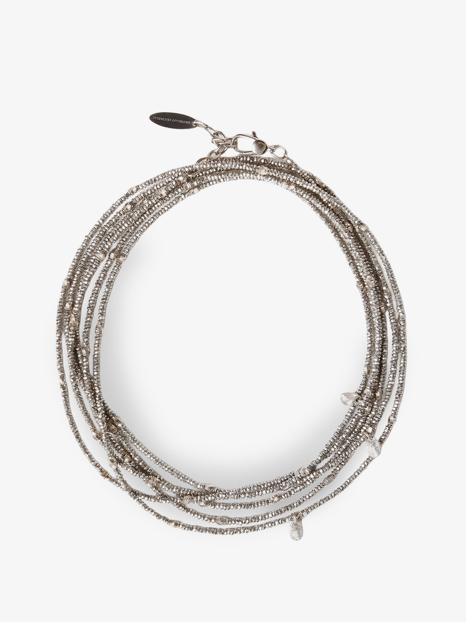 Brunello Cucinelli Wrap Hematite And 925 Sterling Silver Bracelet