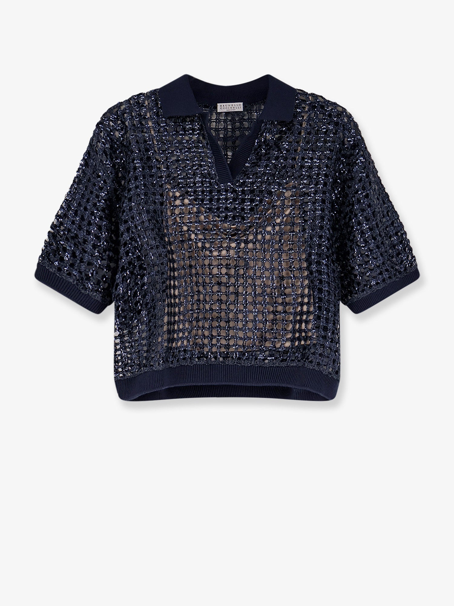 Brunello Cucinelli Silk And Linen Sweater With Sequins