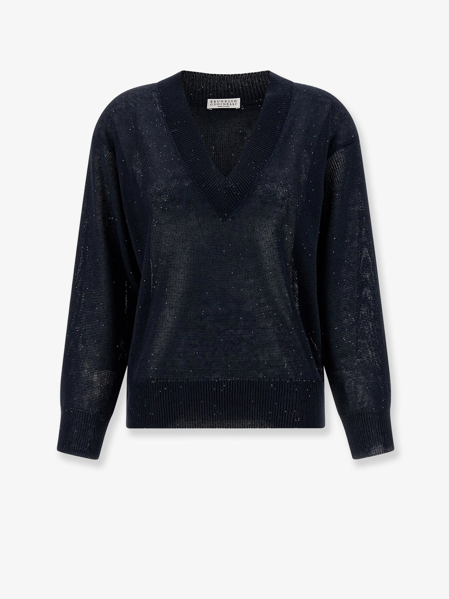 Brunello Cucinelli Dazzling Linen And Cotton Blend Sweater