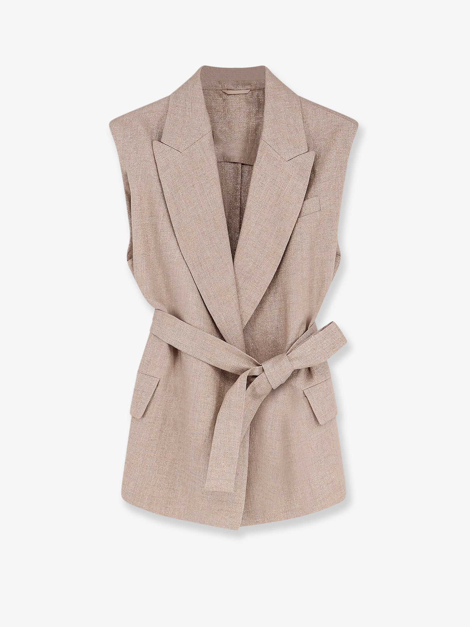 Brunello Cucinelli Sleeveless Linen Blazer