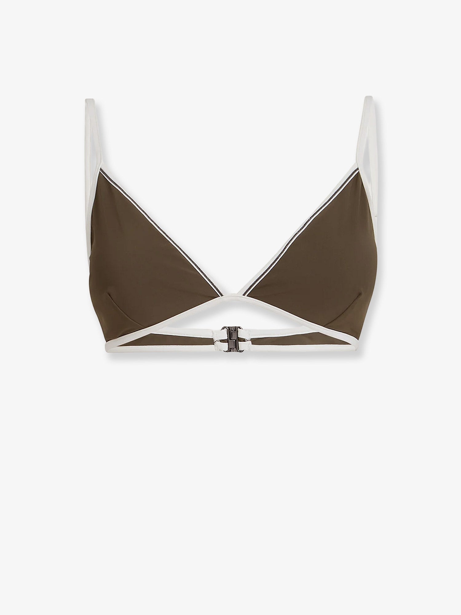 Brunello Cucinelli Nylon Bikini Top With Monile Details