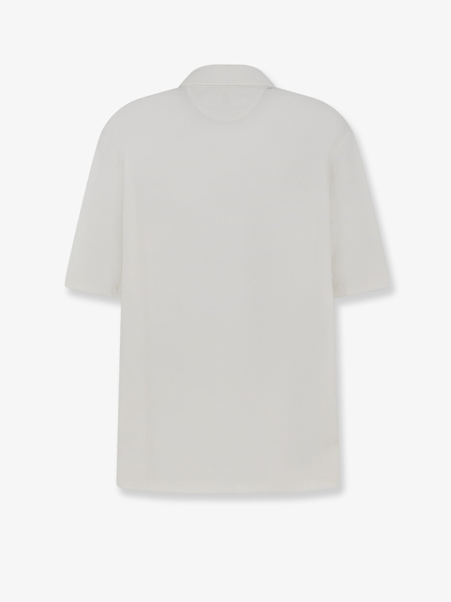 Brunello Cucinelli Virgin Wool Polo Shirt With Front Logo Patch