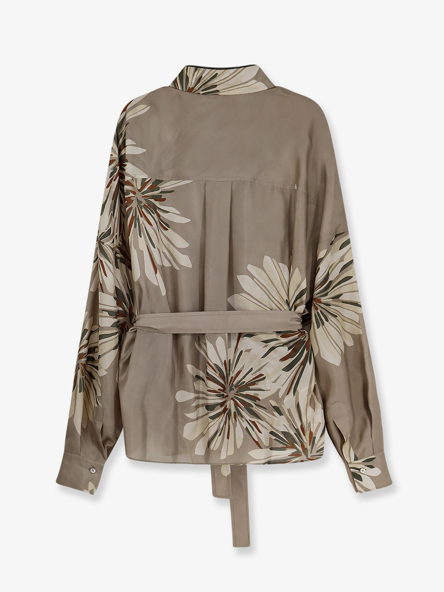 Brunello Cucinelli Silk Shirt With Belt