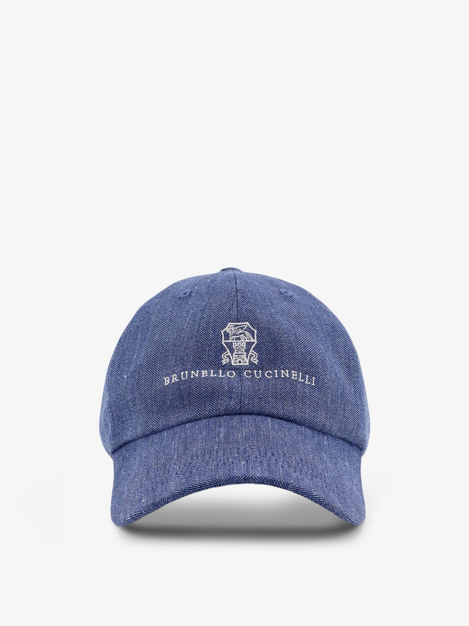 Brunello Cucinelli Linen And Virgin Wool Blend Hat With Embroidered Logo On The Front