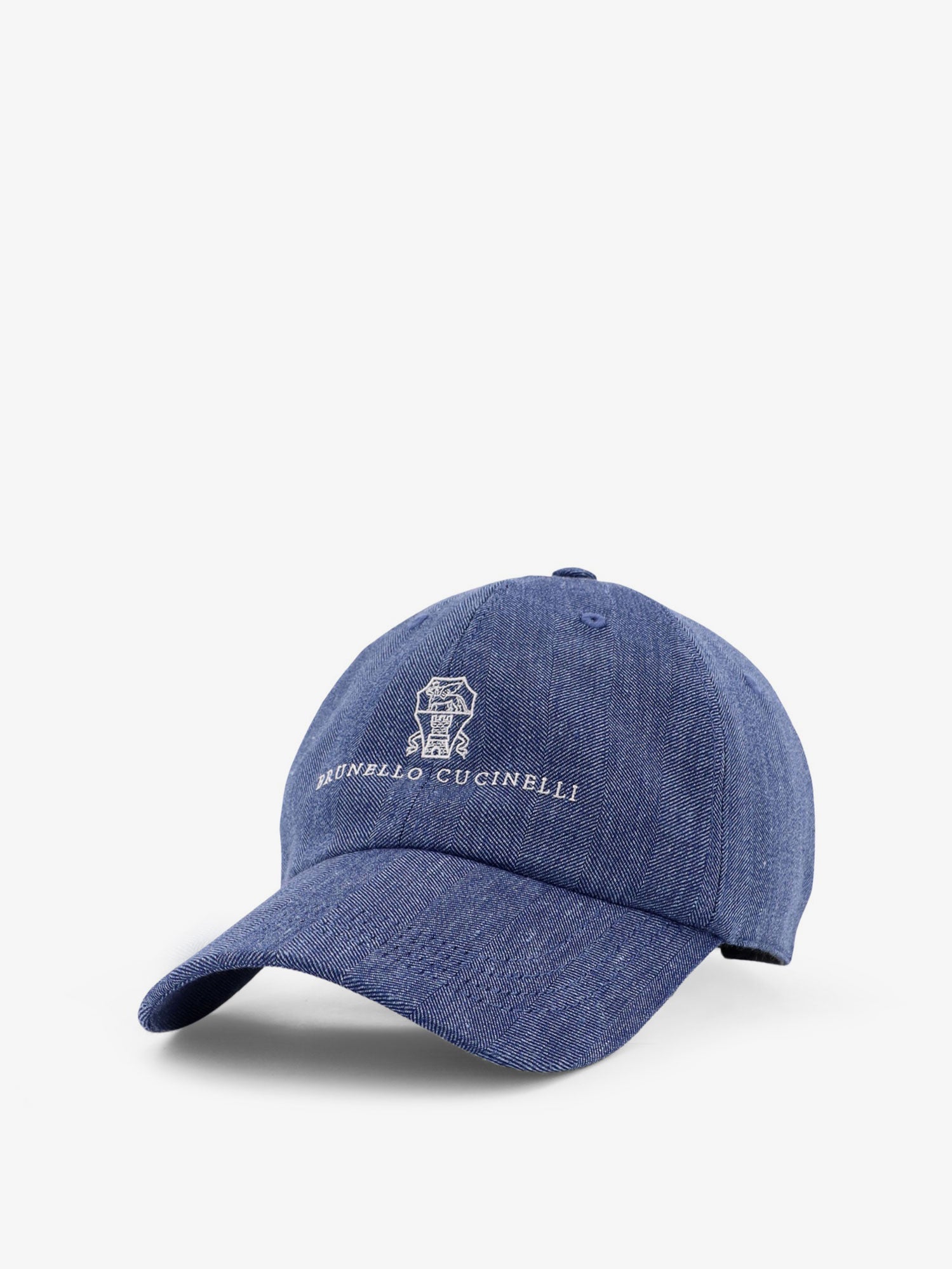 Brunello Cucinelli Linen And Virgin Wool Blend Hat With Embroidered Logo On The Front
