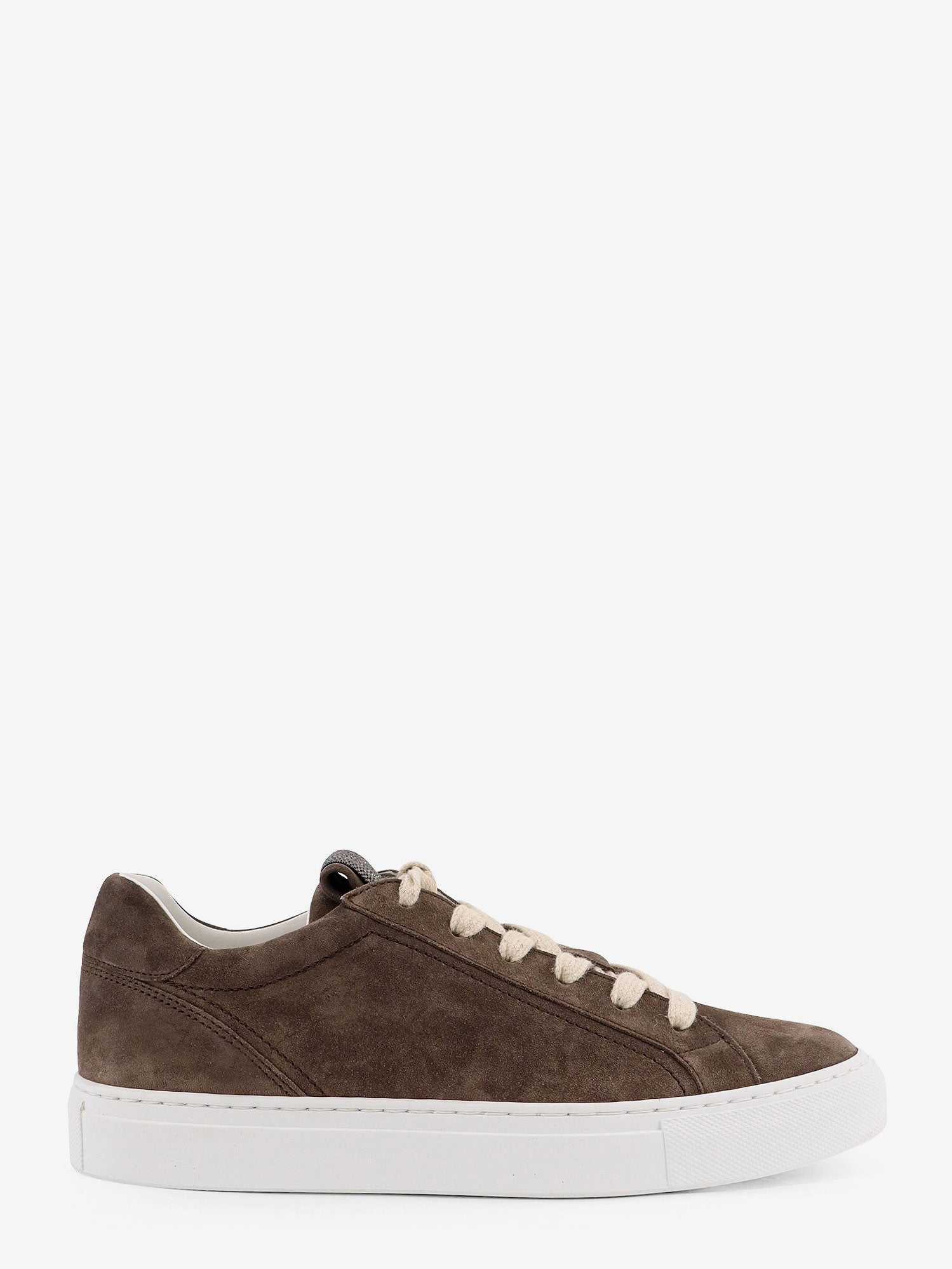 Brunello Cucinelli Suede Sneakers With Monili Detail