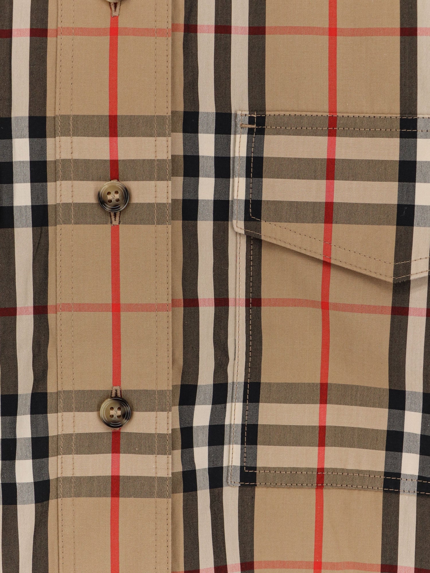 Burberry Cotton Shirt With Check Print