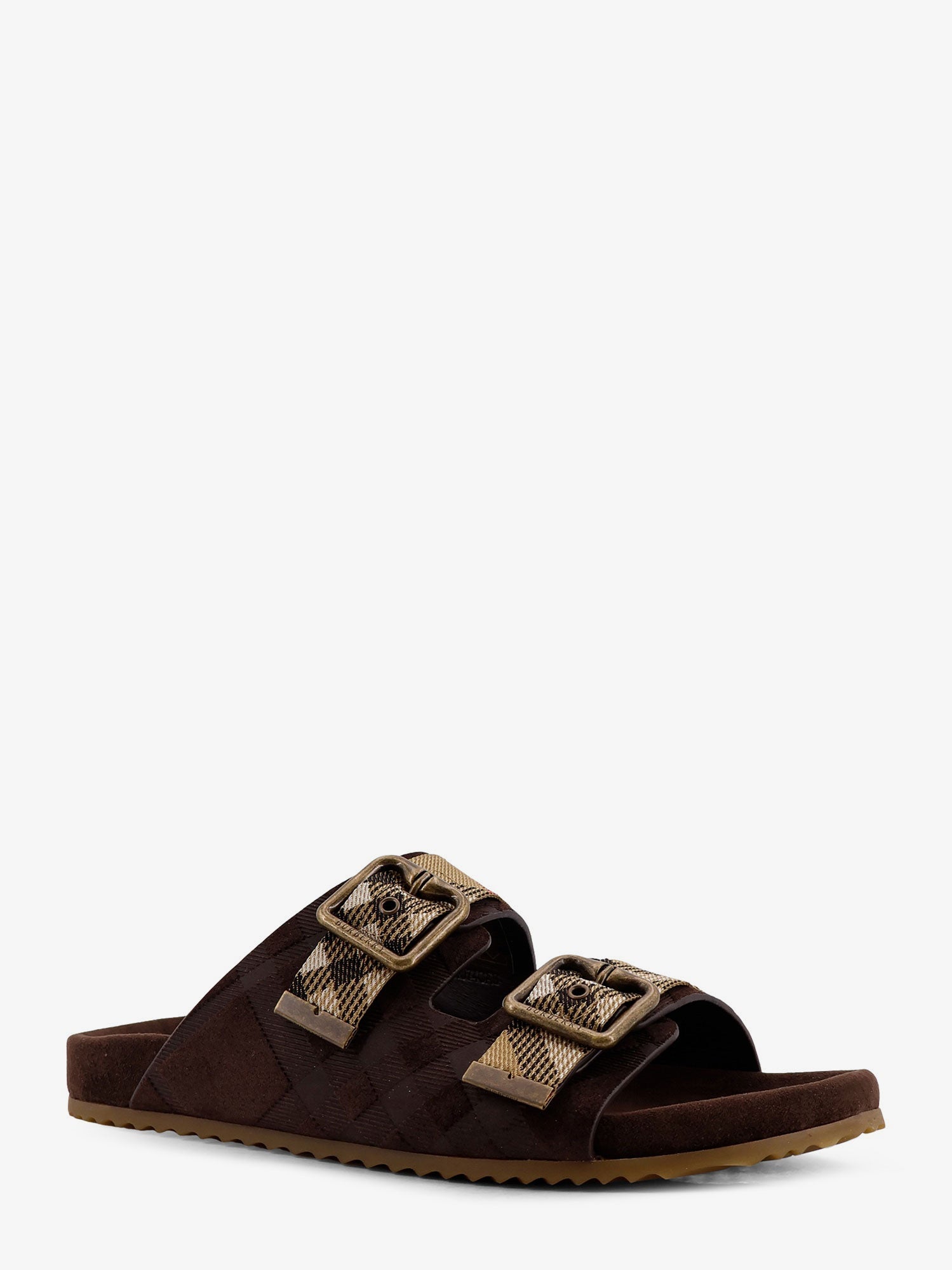 Burberry Urchin Suede And Synthetic Fabric Sandals