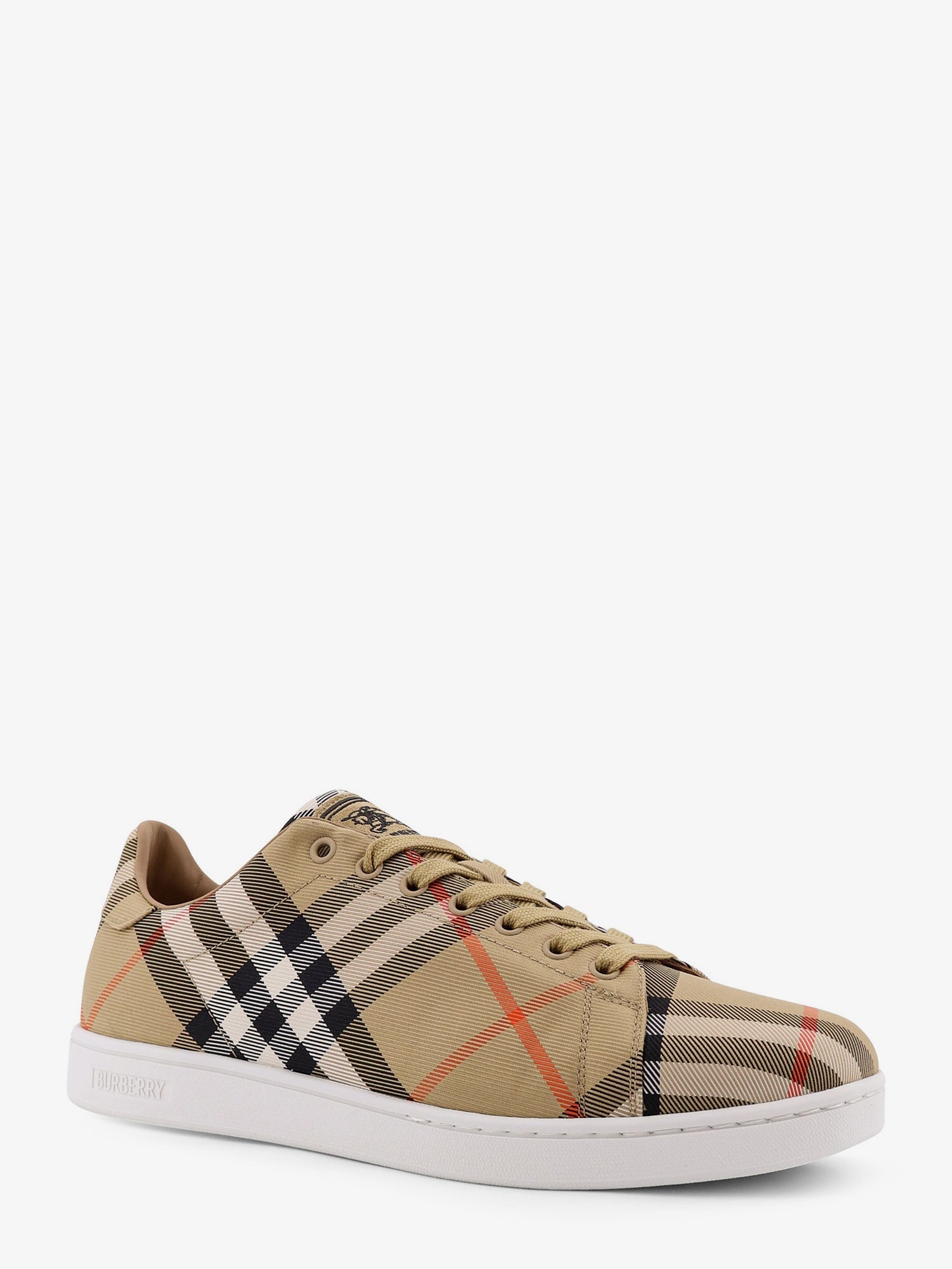 Burberry Canvas Sneakers With Check Motif