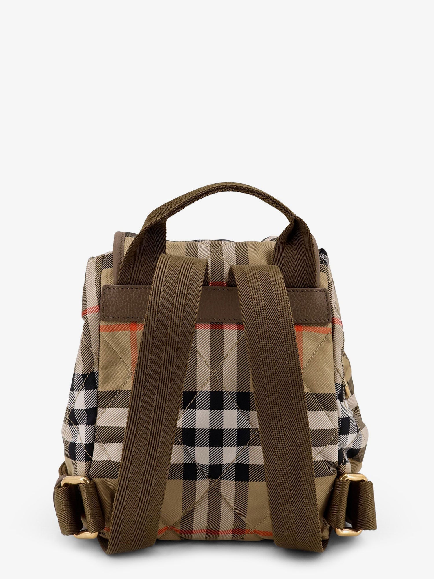 Burberry Horseshoe Check Nylon Backpack