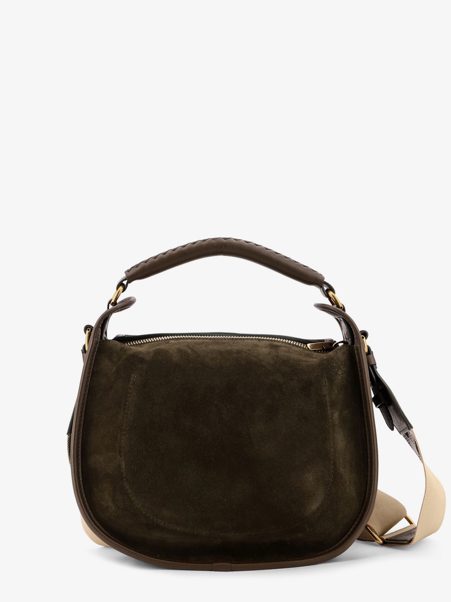 Burberry Messenger B Clip Suede Crossbody Bag