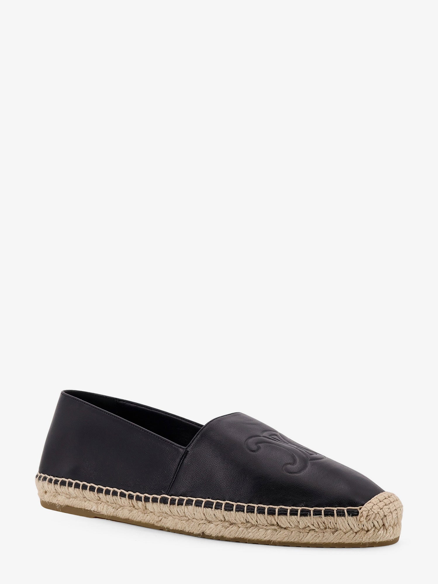 Celine Leather Espadrilles With Triomphe Detail