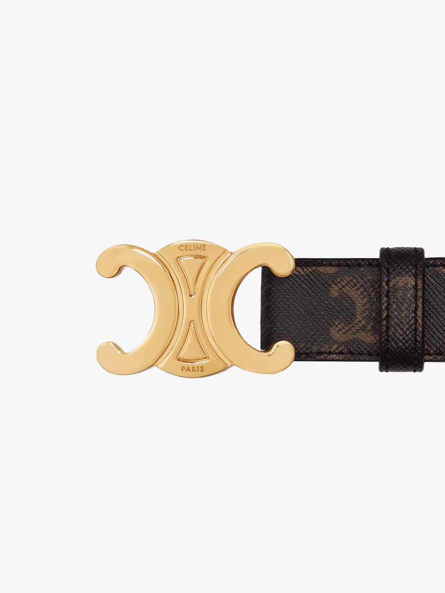 Celine Triomphe Coated Canvas Belt