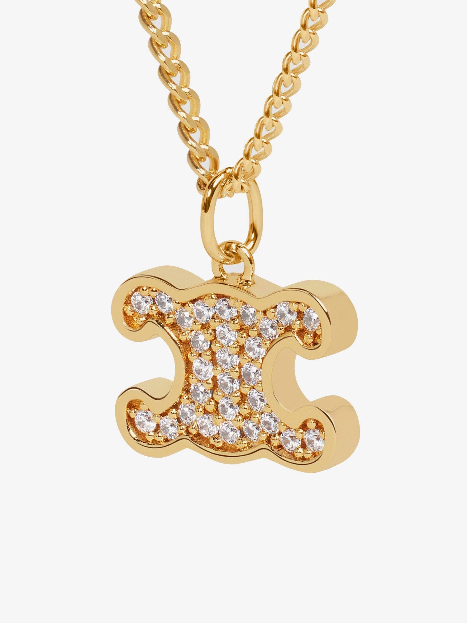 Celine Brass Necklace With Zirconia