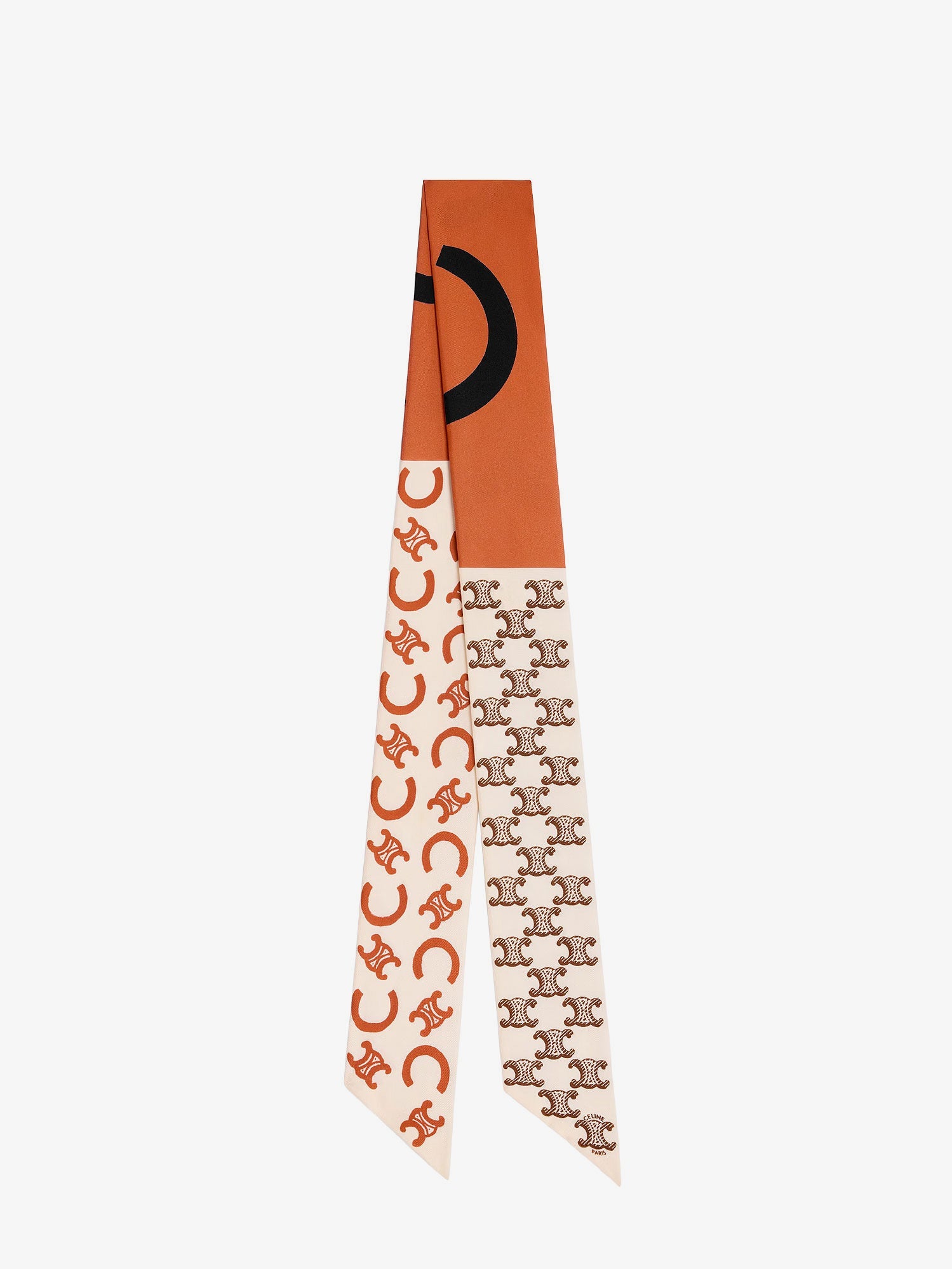 Celine Silk Scarf With All-over Triomphe Logo