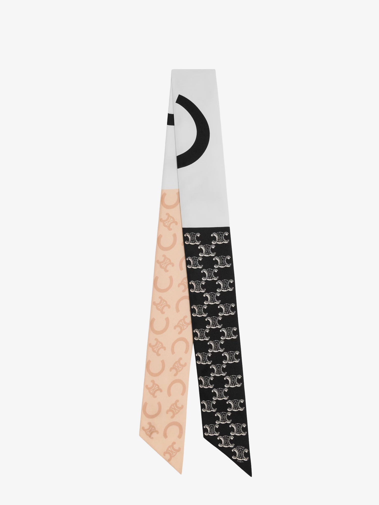Celine Silk Scarf With All-over Triomphe Logo