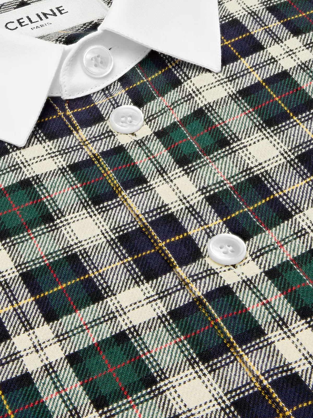 Celine Tartna Cotton Shirt