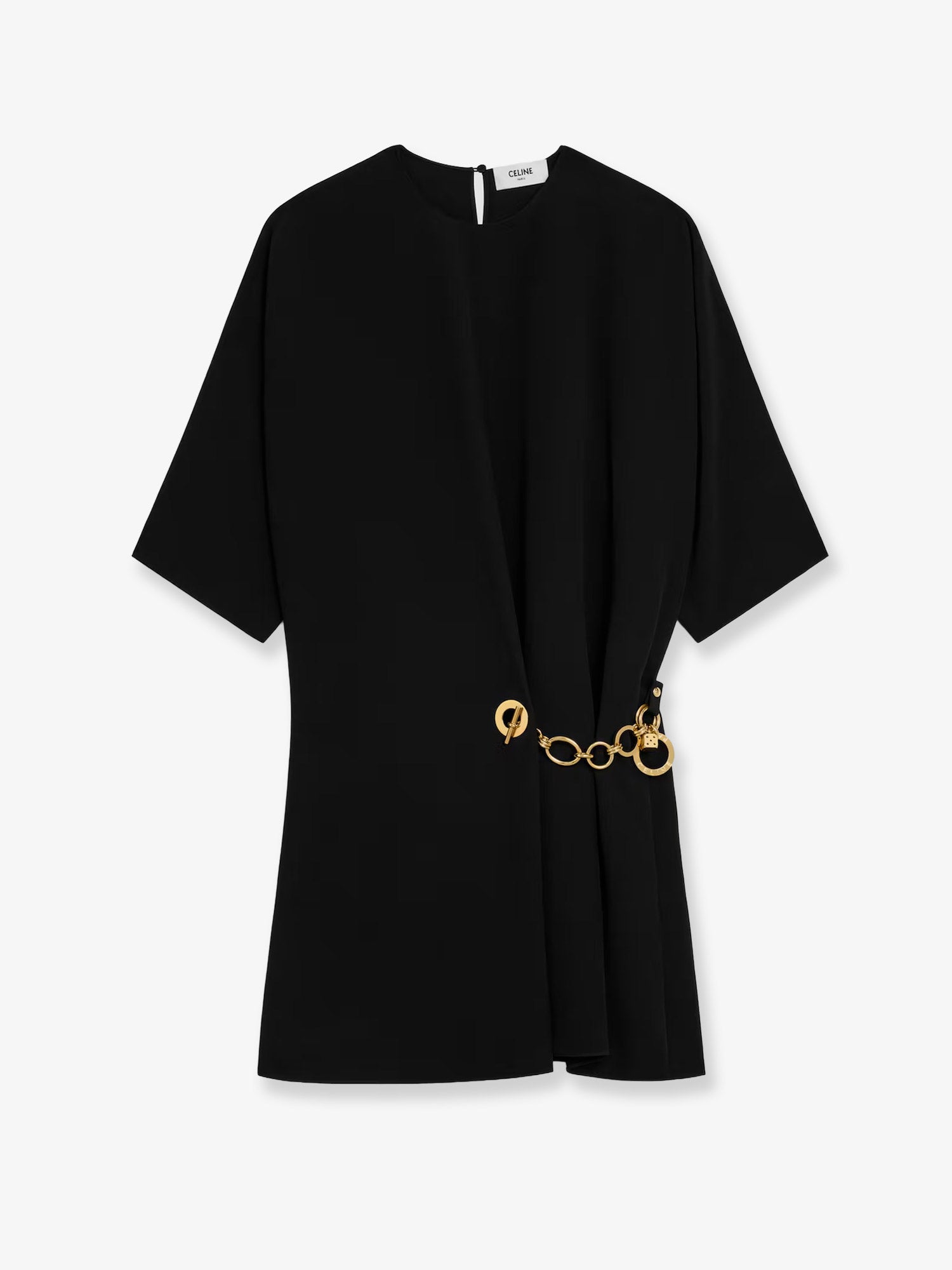 Celine Wrap Dress With Gold Metal Charms