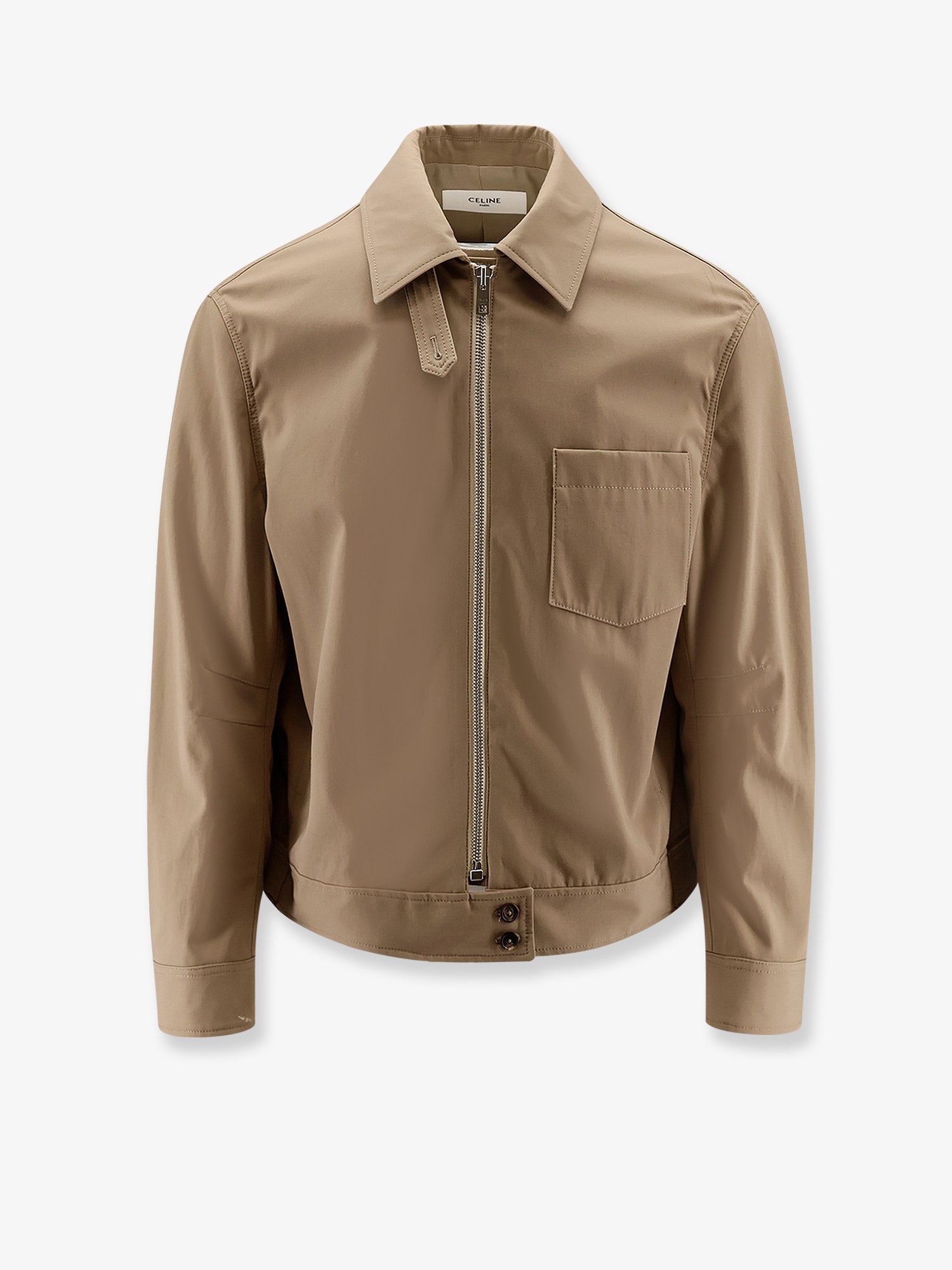 Celine Cotton Jacket With Triomphe Patch