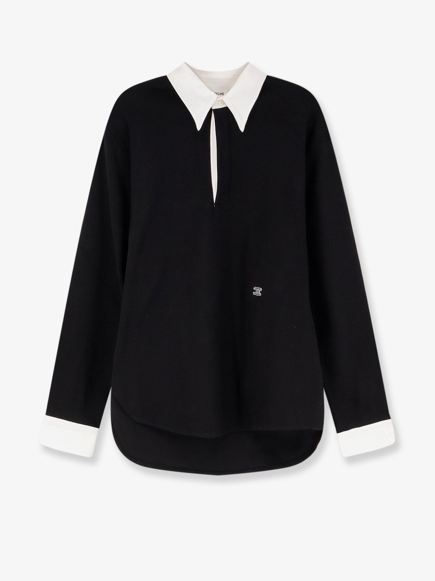 Celine Cotton Sweatshirt With Triomphe Embroidery