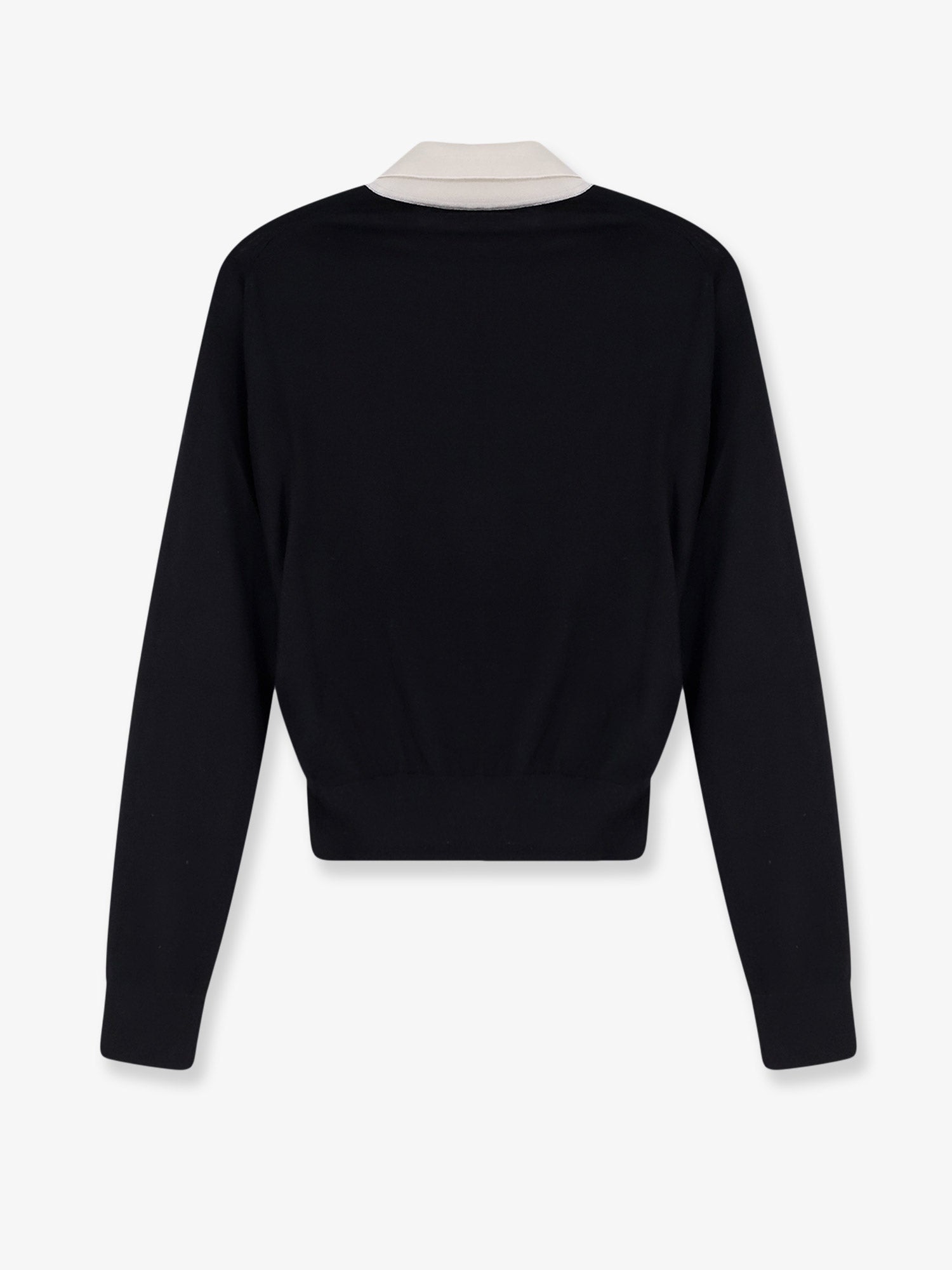 Celine Cashmere And Silk Polo With Front Logo Embroidery