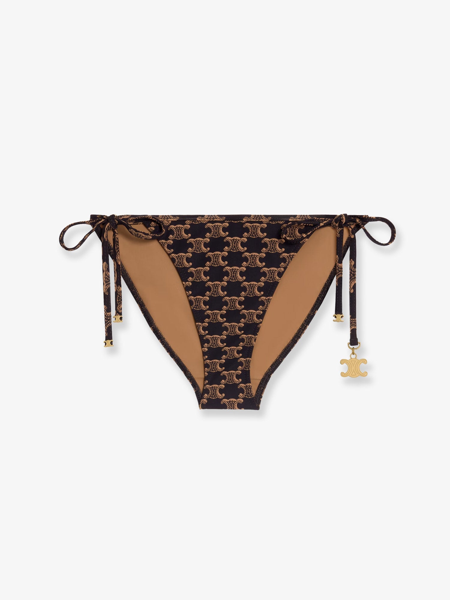 Celine Jersey Bikini Bottom With Monogram Print