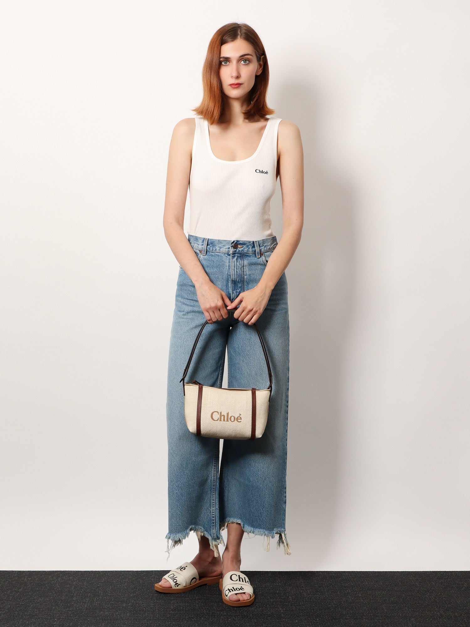 Chloé Ribbed Cotton Tank Top