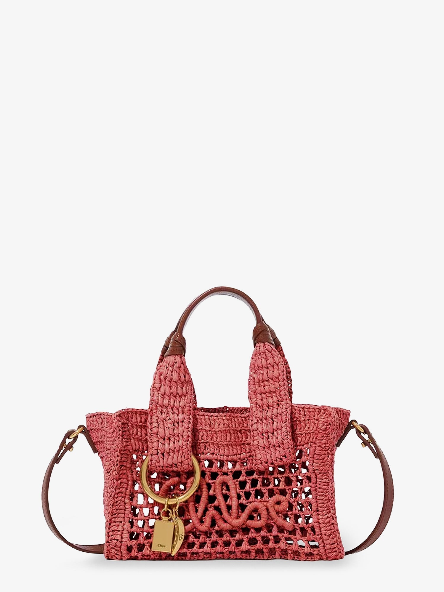 Chloé Summer Banana Raffia Crossbody Bag