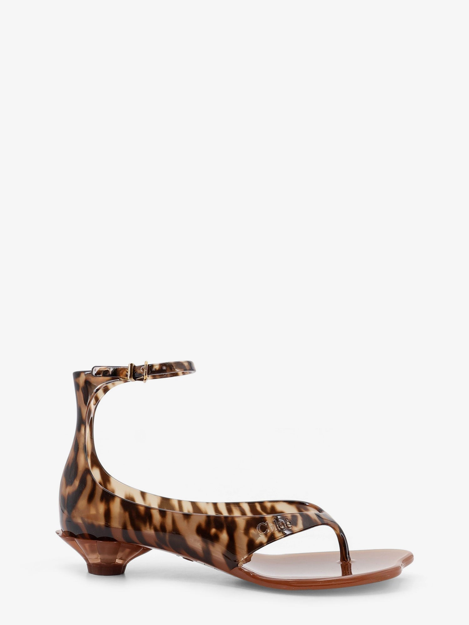 Chloé Jelly Tpu Sandals With Animal Print