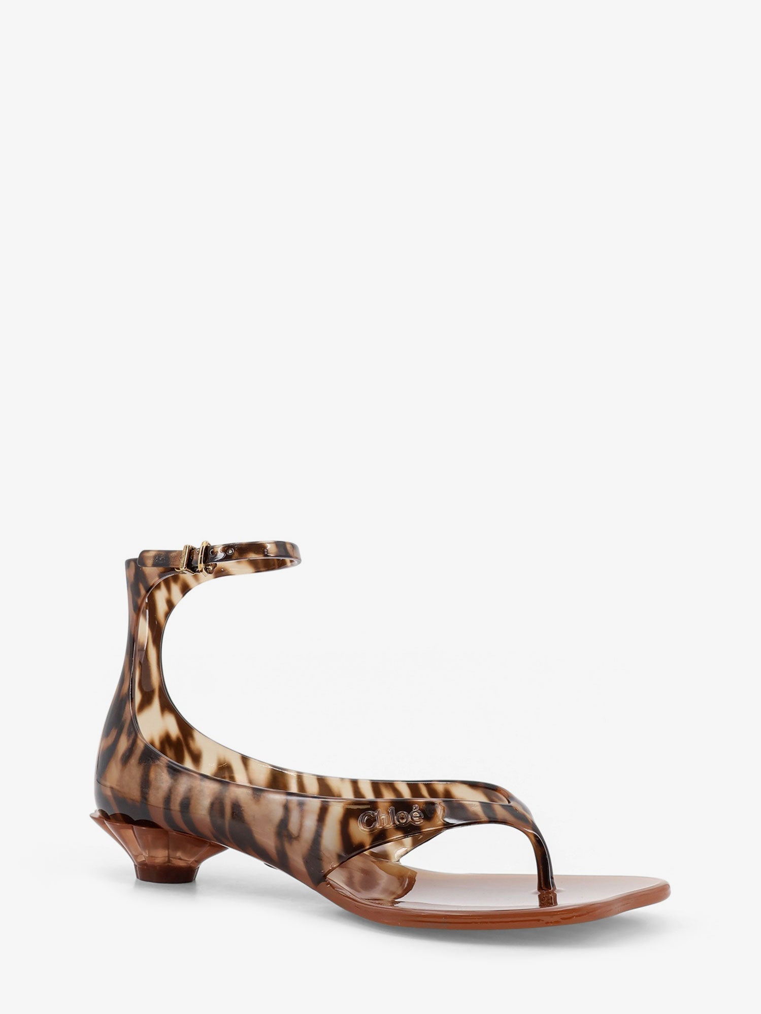 Chloé Jelly Tpu Sandals With Animal Print