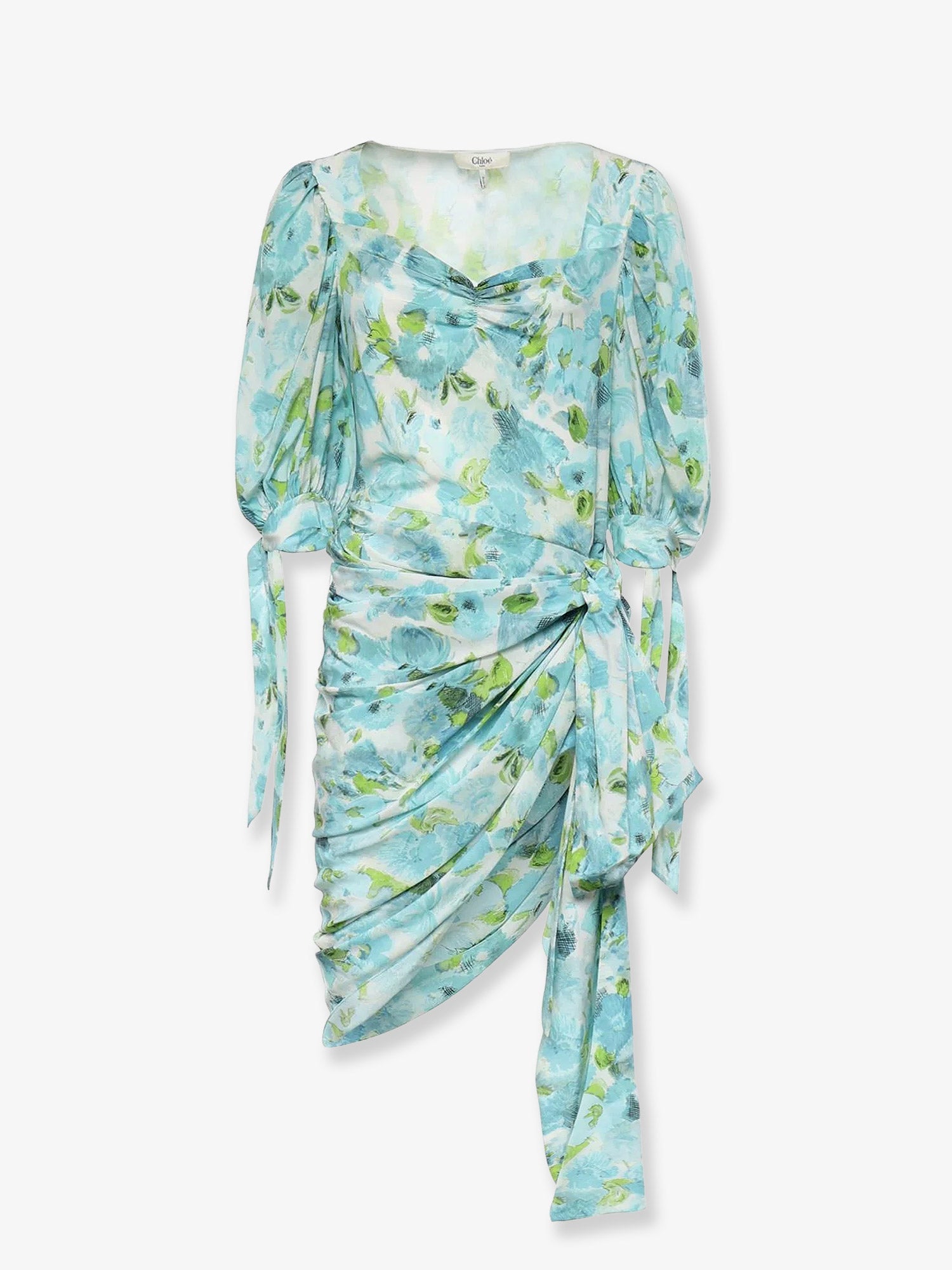 Chloé Silk Dress With Multicolor Floral Print
