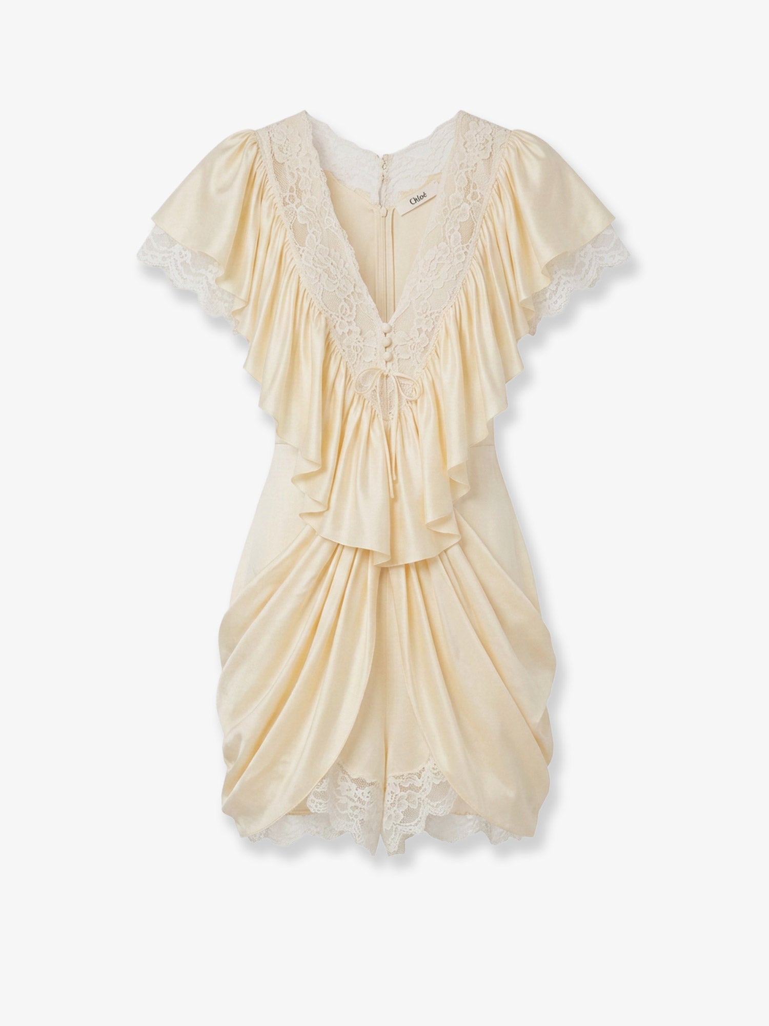 Chloé Silk Jumpsuit With Lace Details