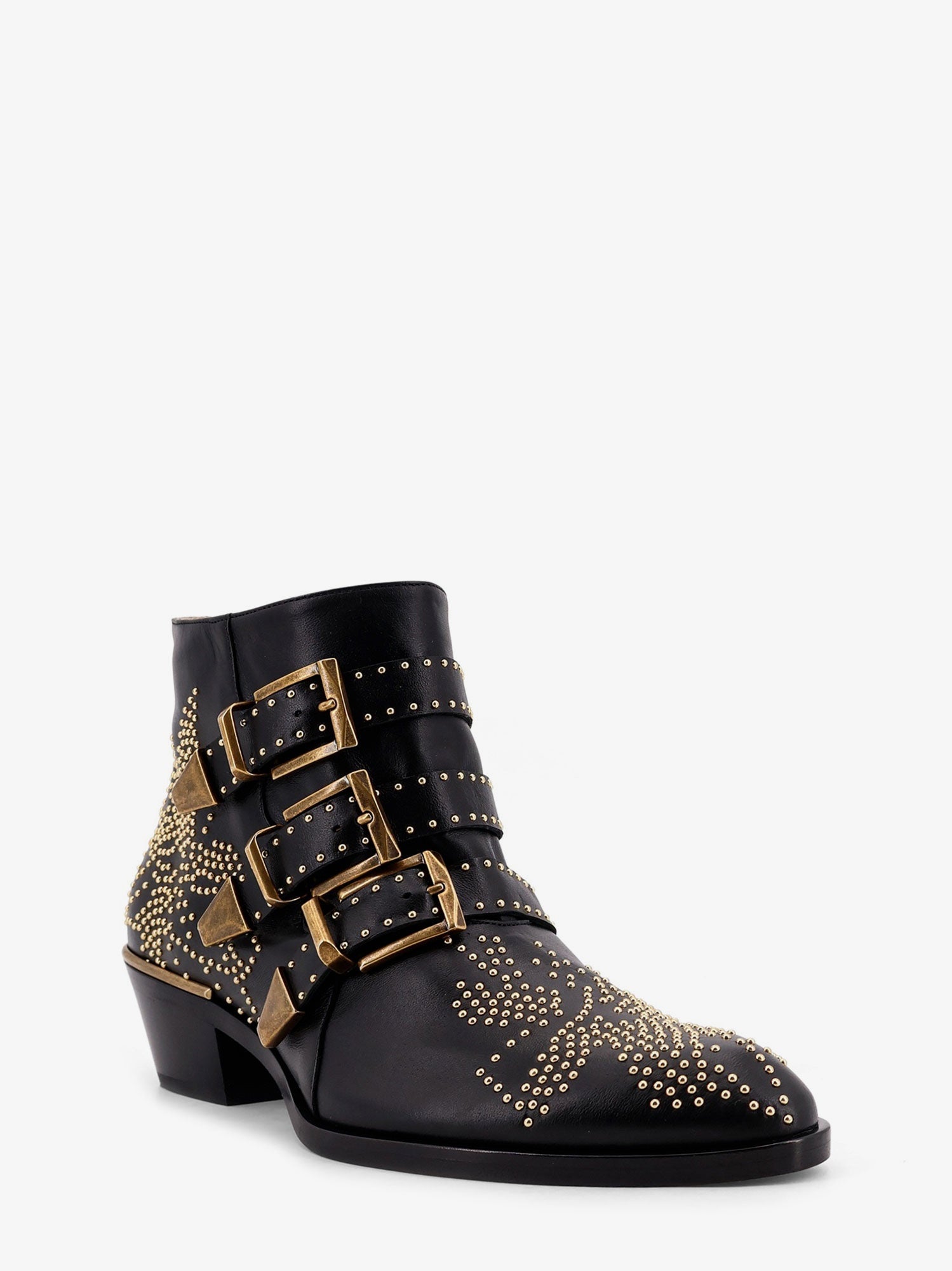Chloé Leather Susan Boots With Metal Details