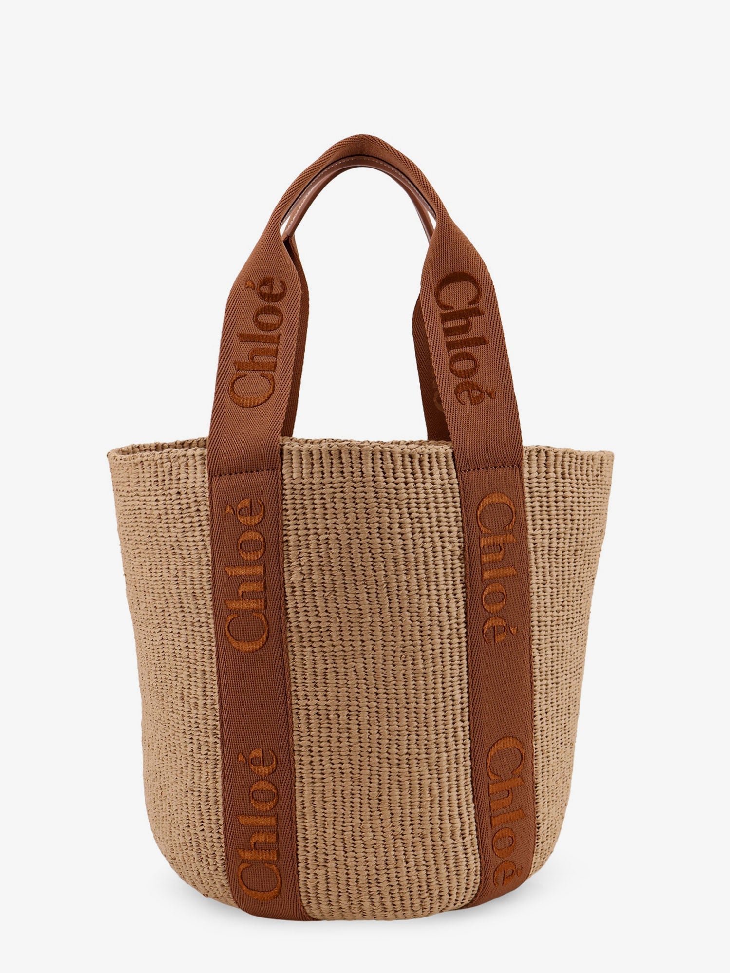 Chloé Woody Raffia Shoulder Bag