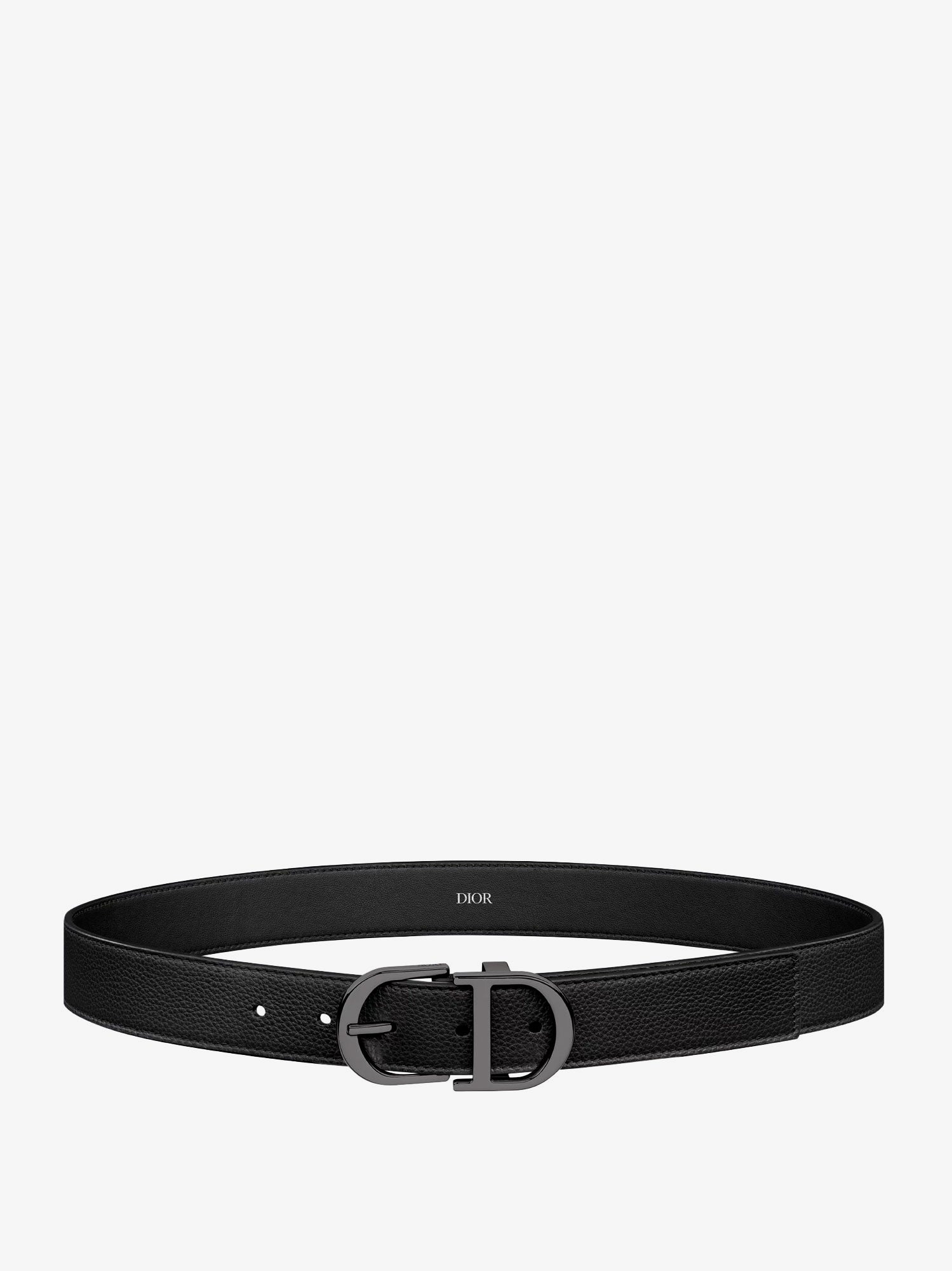 Dior Leather Belt With Metal Cd Logo
