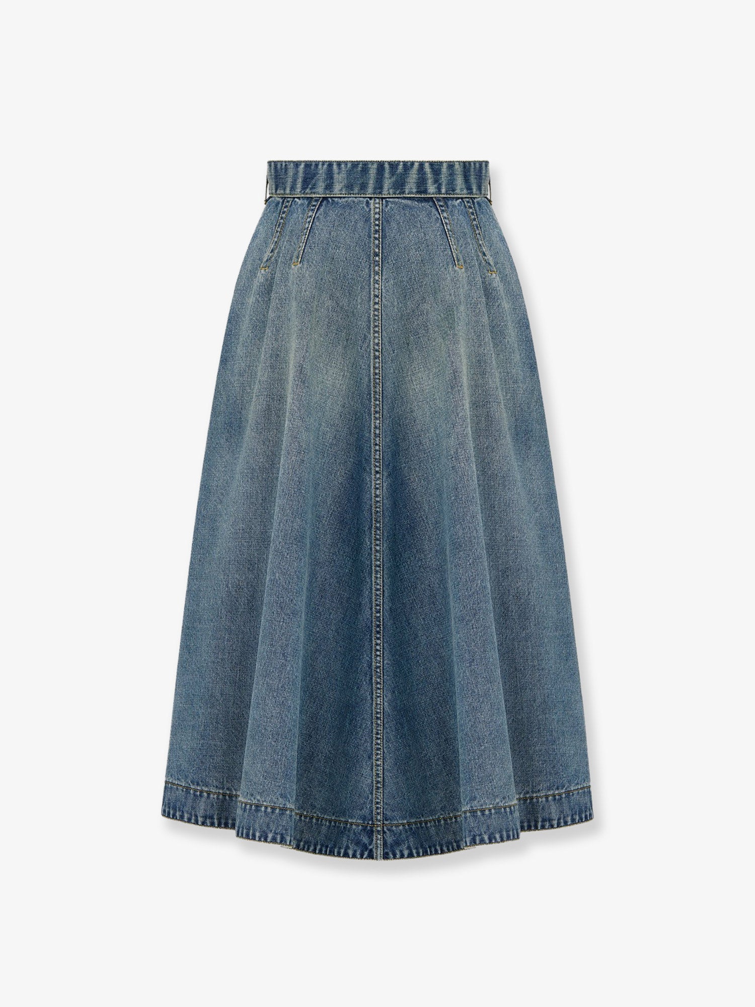 Dior Flared Midi Denim Skirt