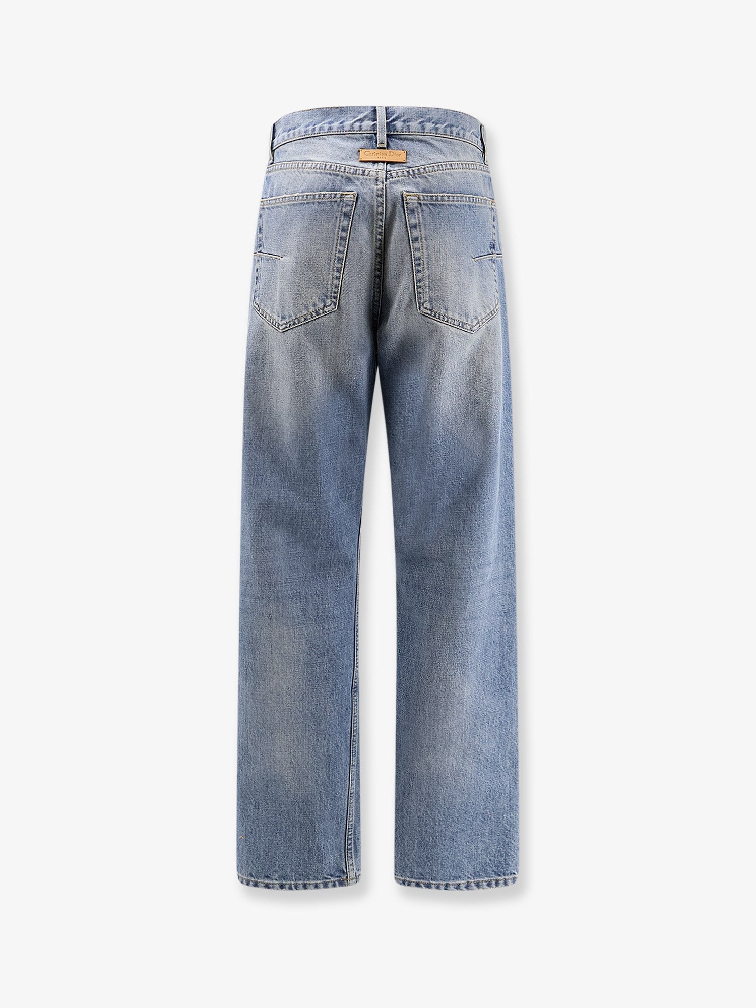 Dior Stonewashed Denim Jeans With Dior Oblique Motif Inside