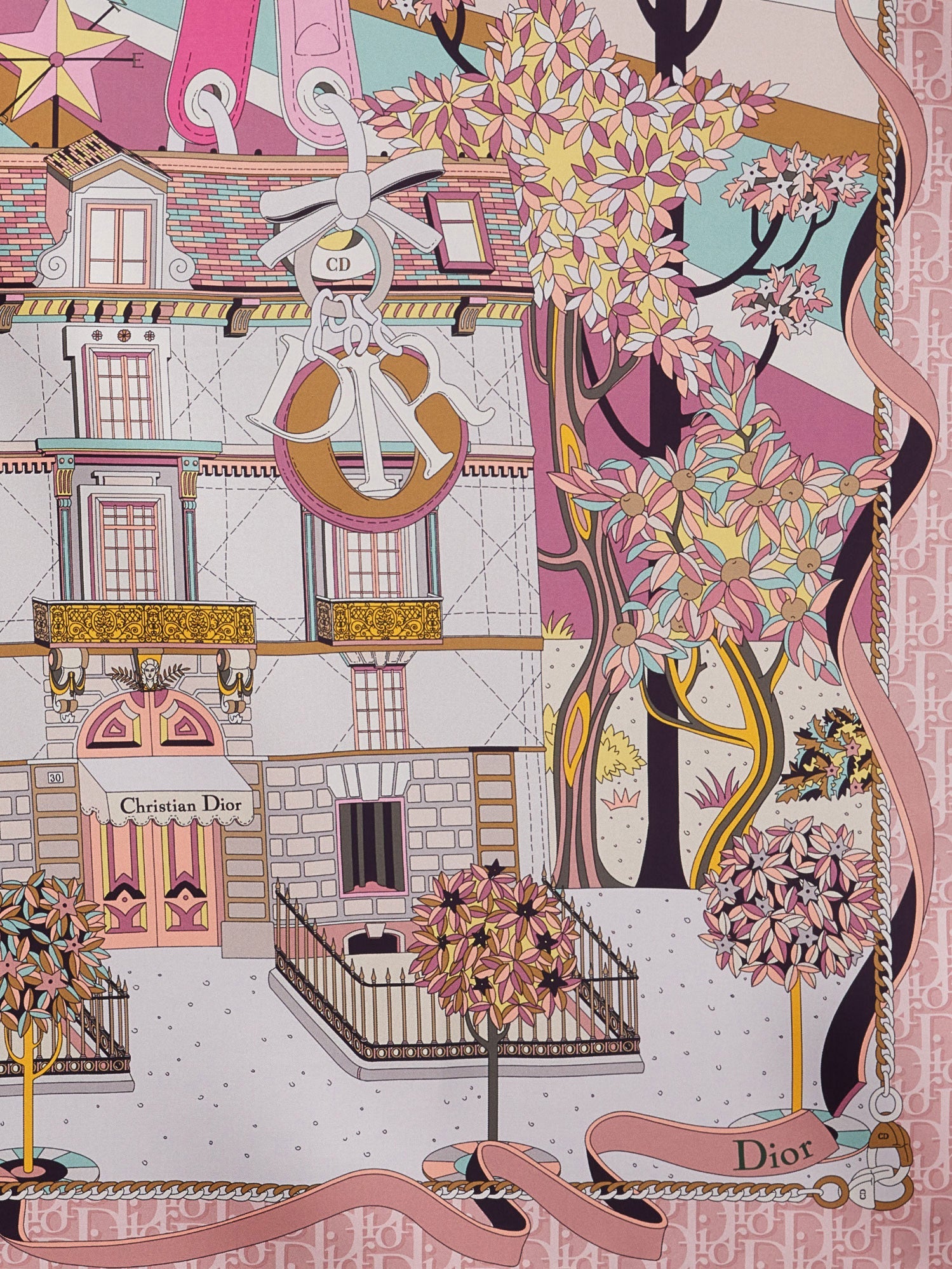 Dior Dior Avenue 90 Silk Foulard