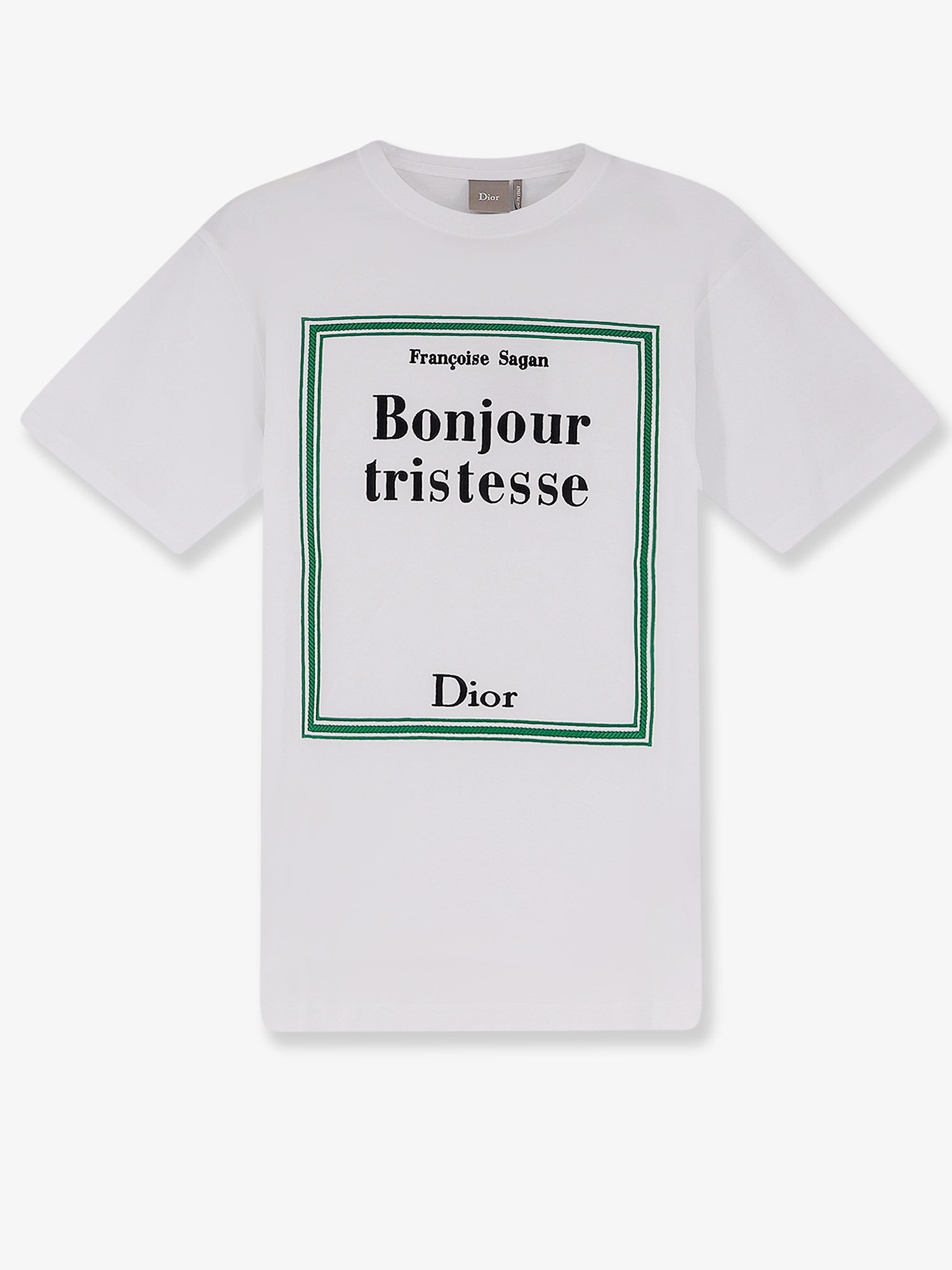 Dior Cotton T-shirt With Book Cover Embroidery