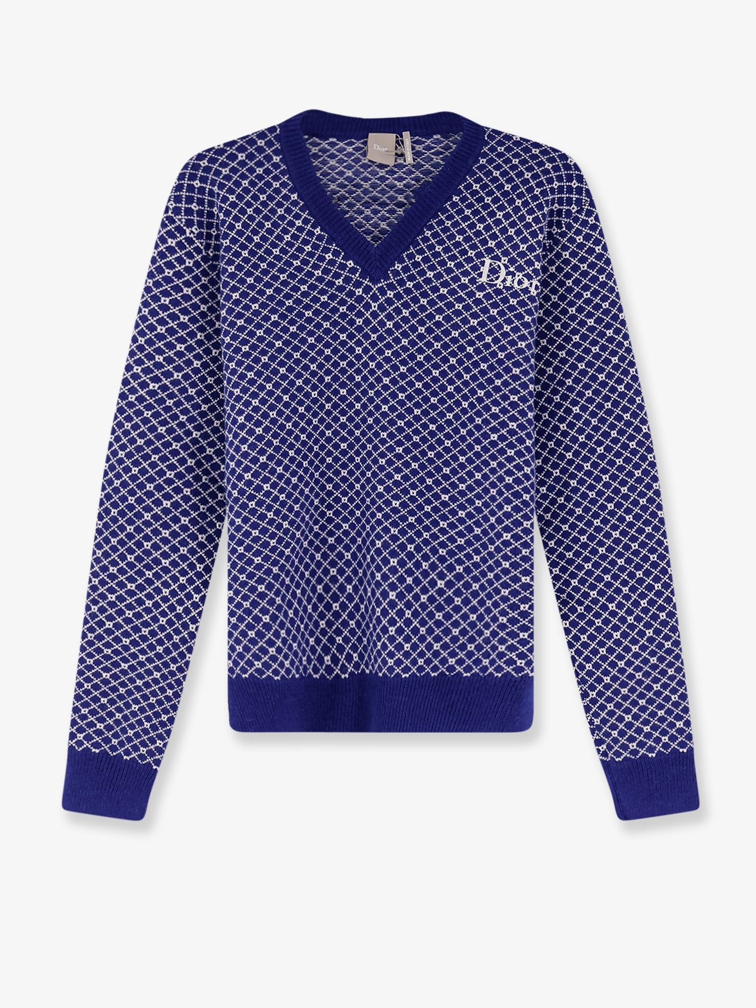 Dior Wool Sweater With Bicolor Pattern